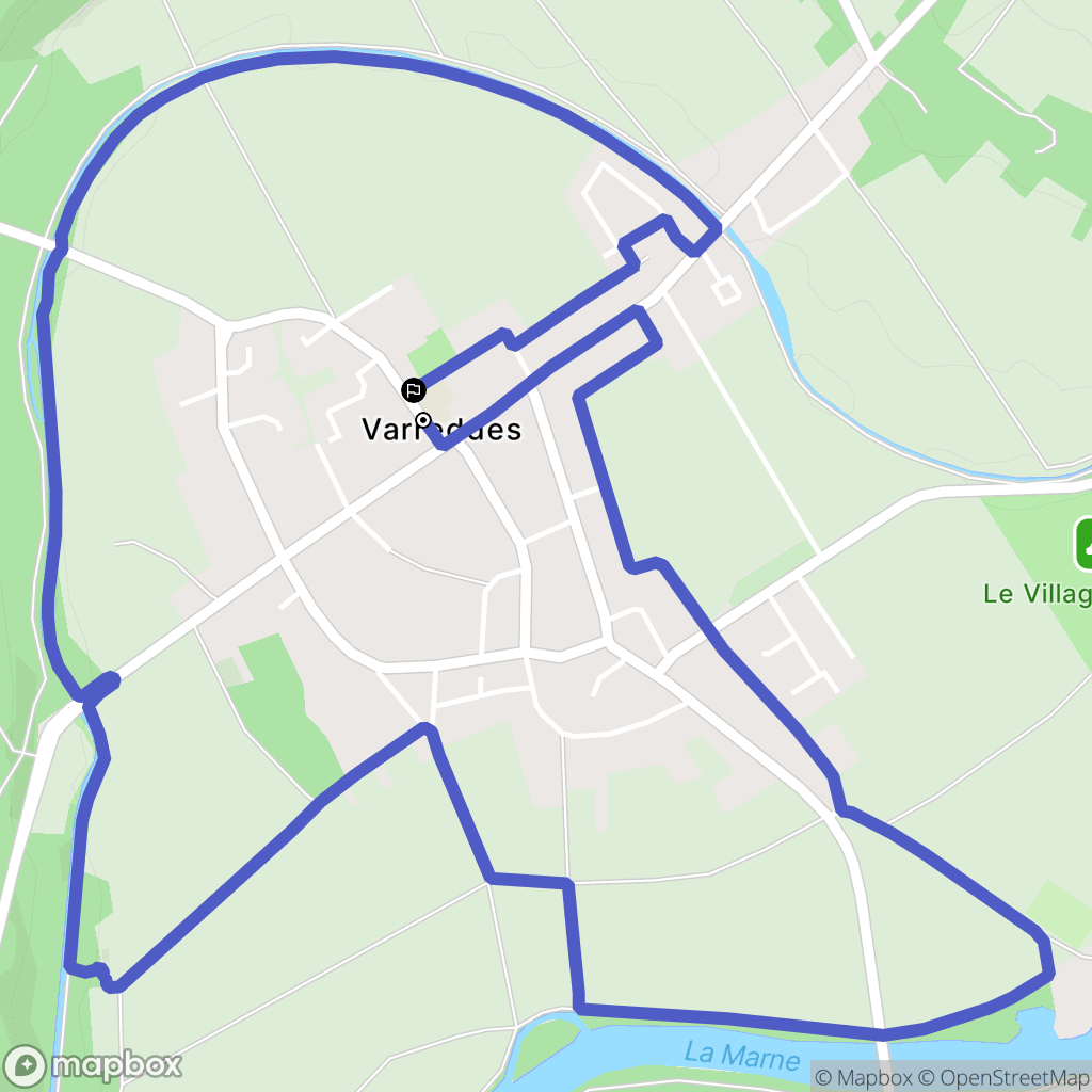 Varreddes : carte du parcours de randonnée - France