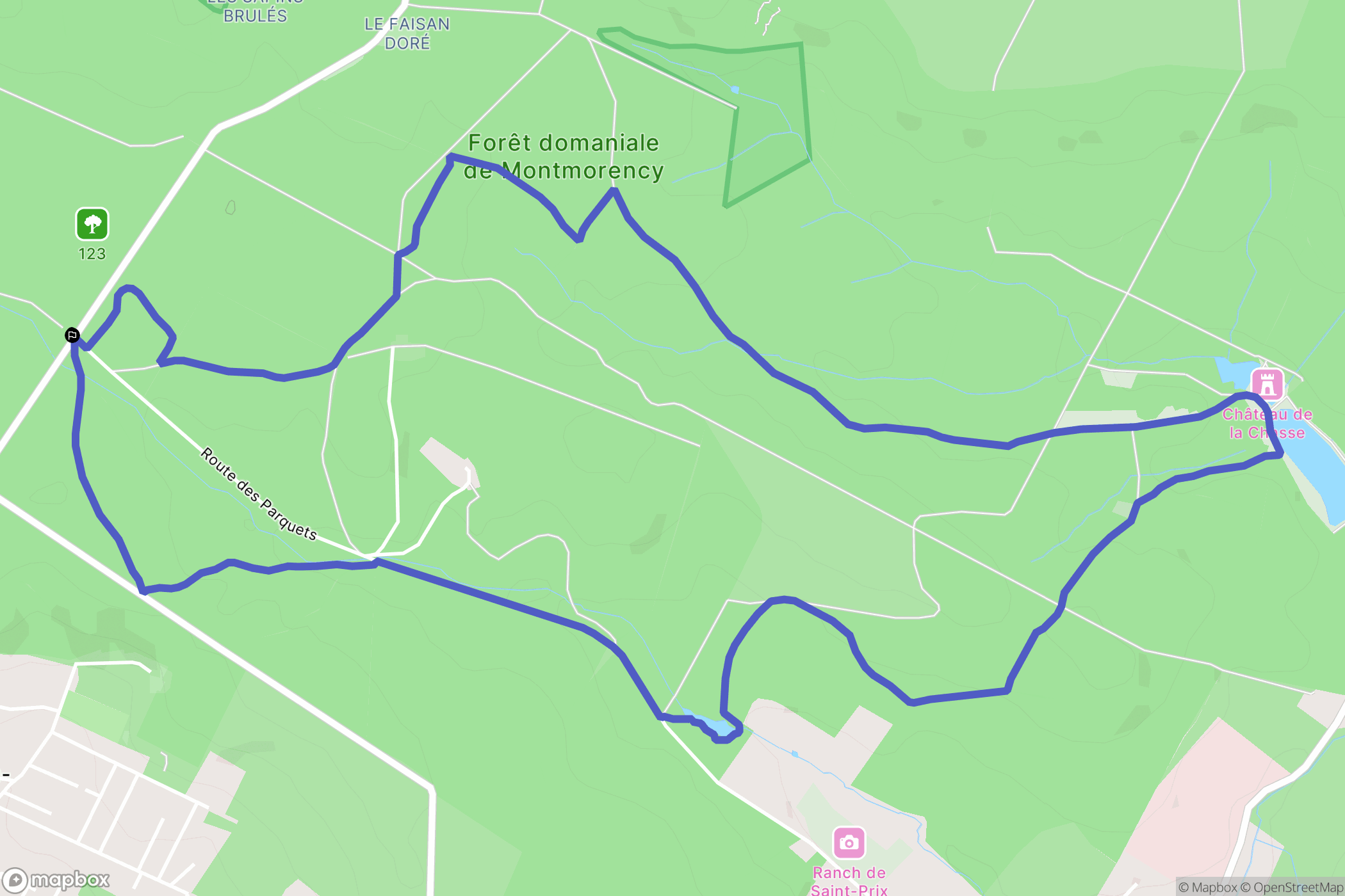 Saint-Leu-la-Forêt : carte du parcours de randonnée - France
