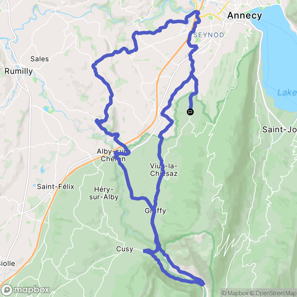 Quintal : carte du parcours de randonnée - France