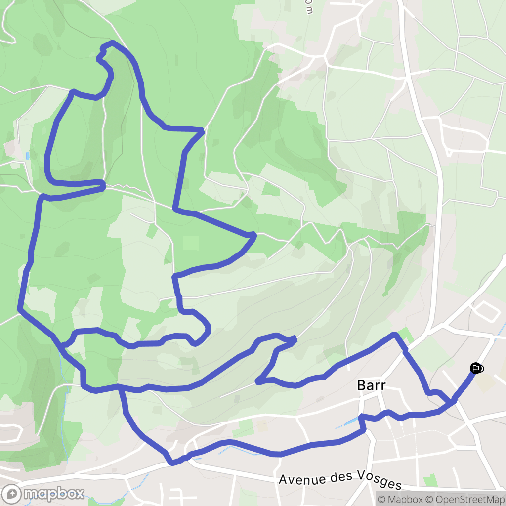 Barr : carte du parcours de randonnée - France
