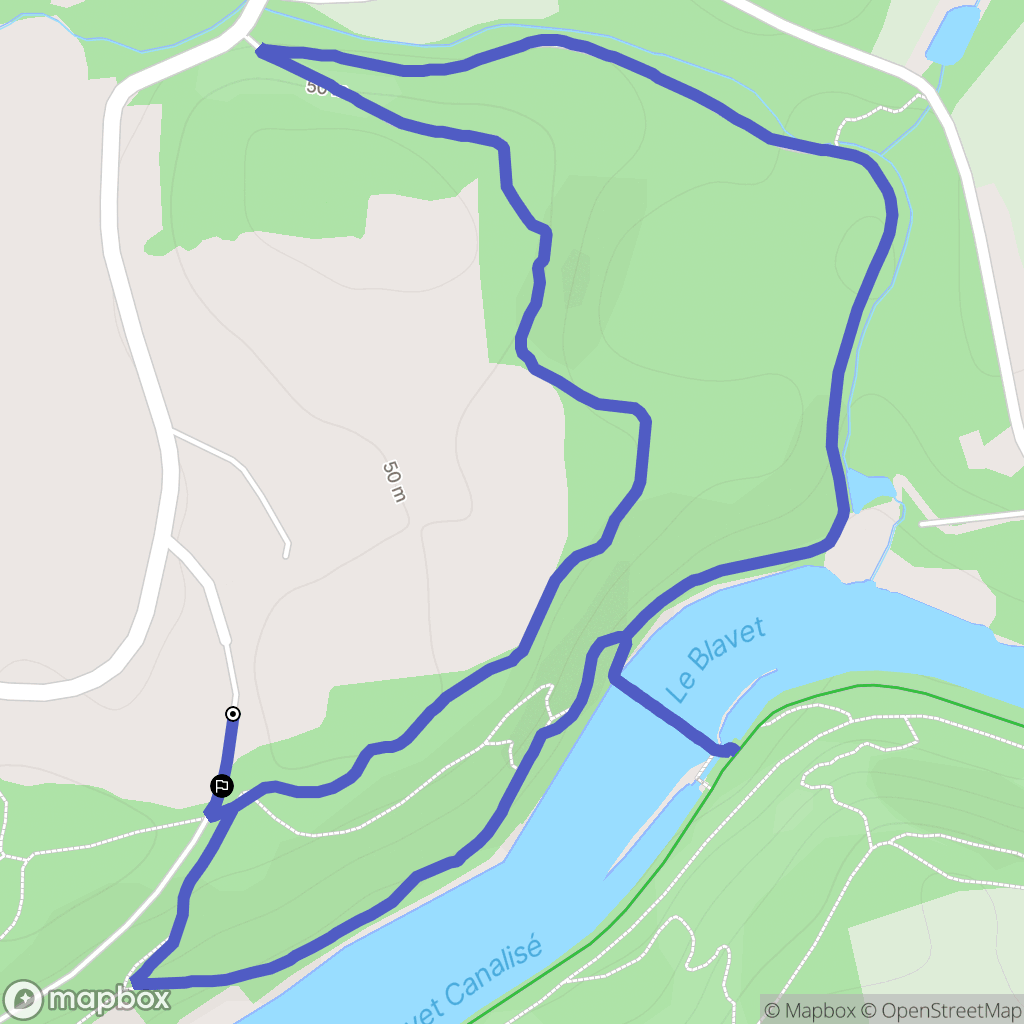 Hennebont : carte du parcours de randonnée - France