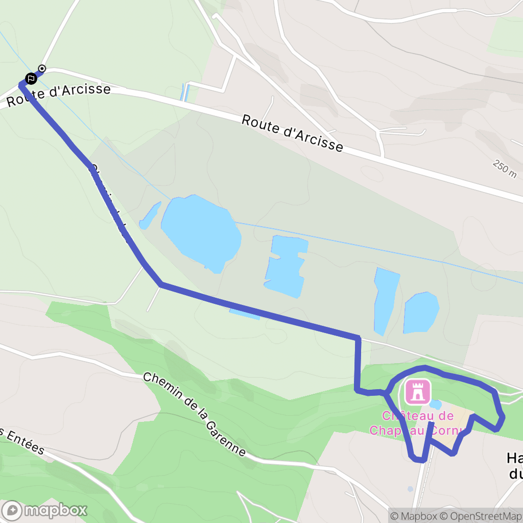 Saint-Chef : carte du parcours de randonnée - France