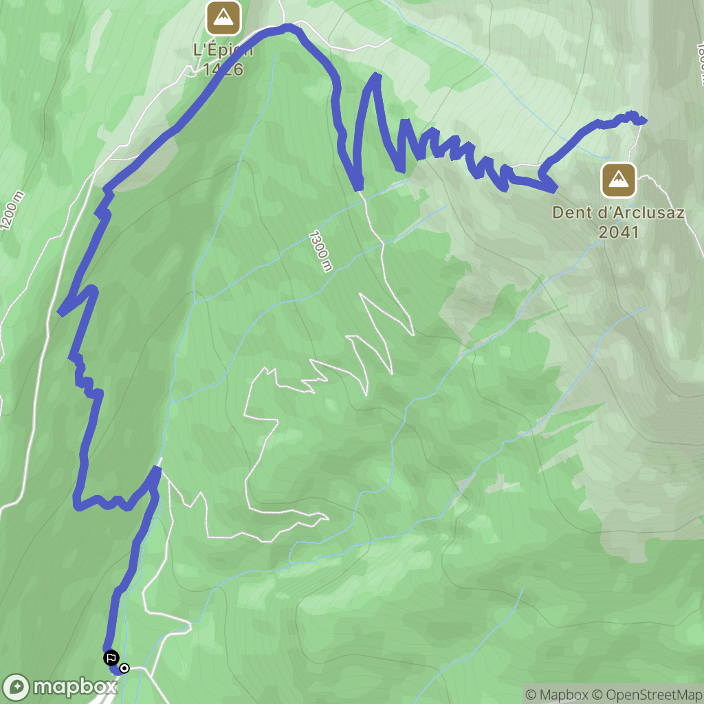 Saint-Pierre-d'Albigny : carte du parcours de randonnée - France