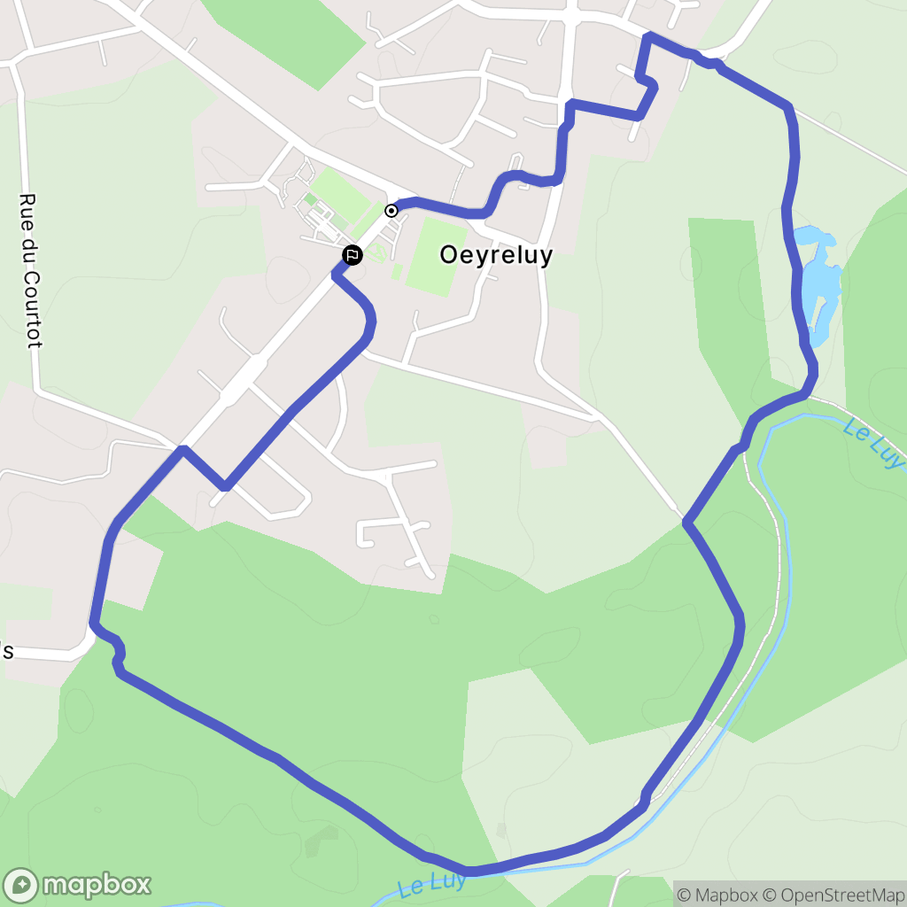 Oeyreluy : carte du parcours de randonnée - France