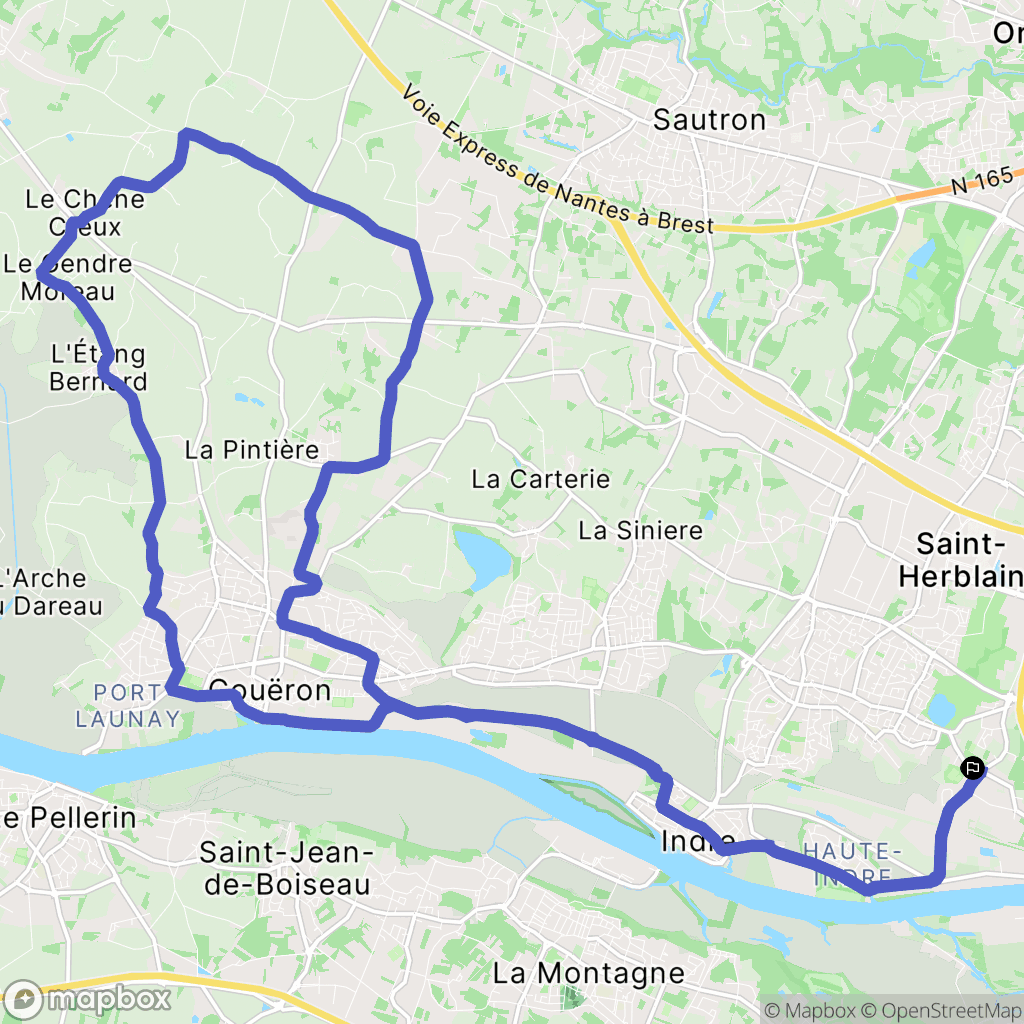 Saint-Herblain : carte du parcours de randonnée - France