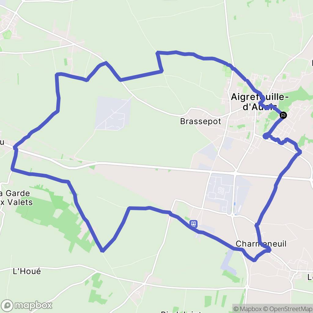 Aigrefeuille-d'Aunis : carte du parcours de randonnée - France