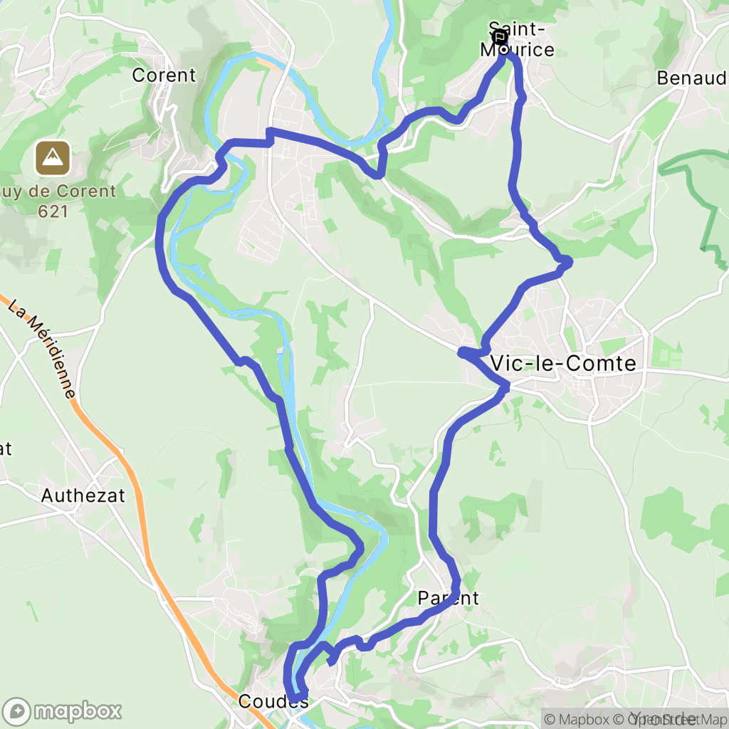 Saint-Maurice : carte du parcours de randonnée - France