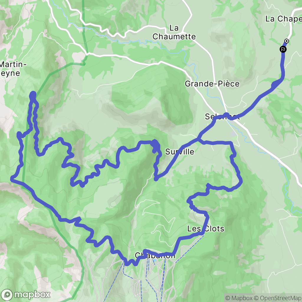 Montclar : carte du parcours de randonnée - France