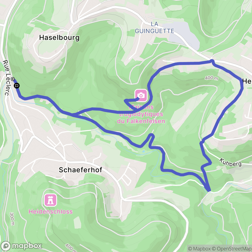 Dabo : carte du parcours de randonnée - France