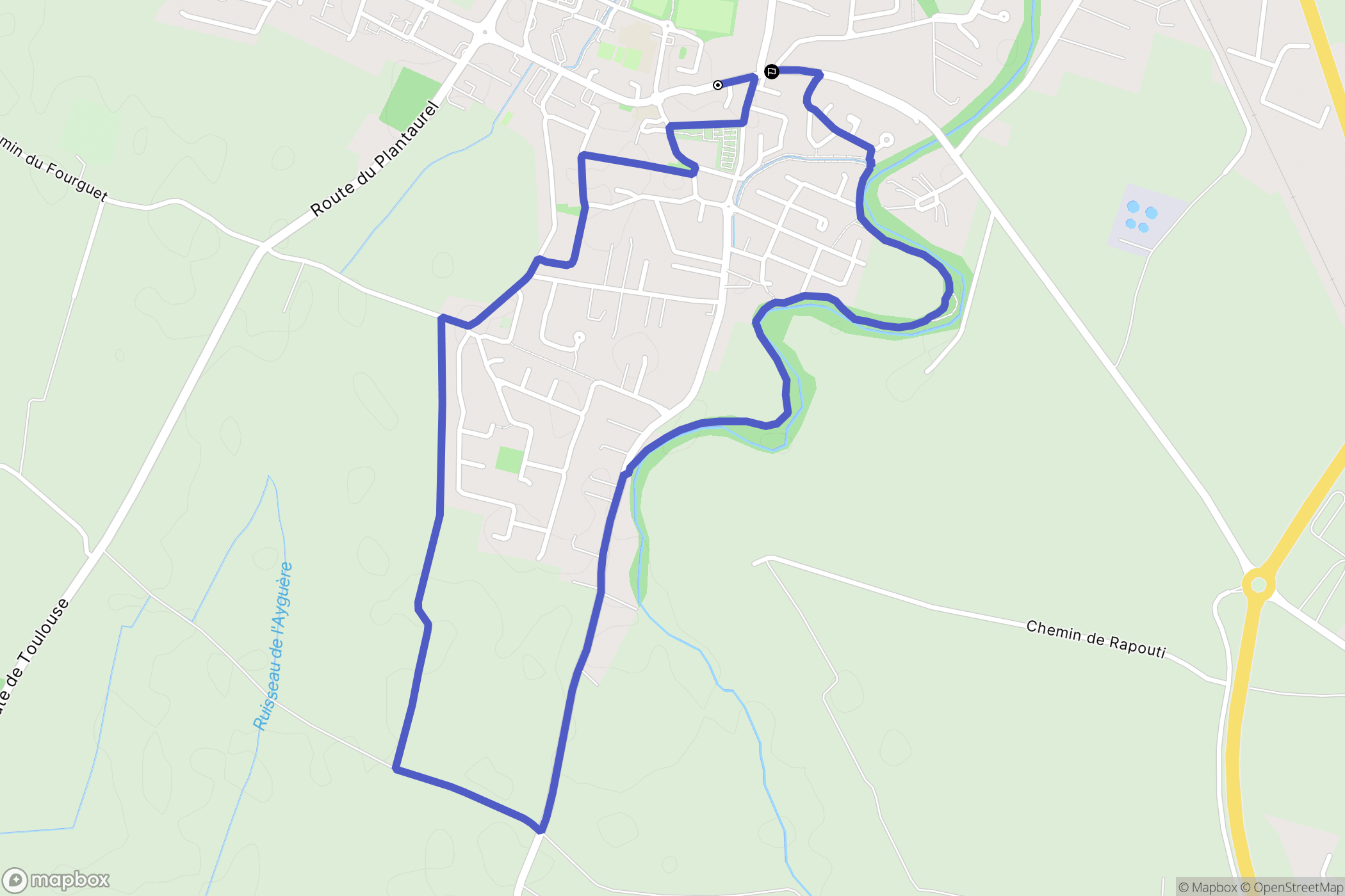 Labarthe-sur-Lèze : carte du parcours de randonnée - France