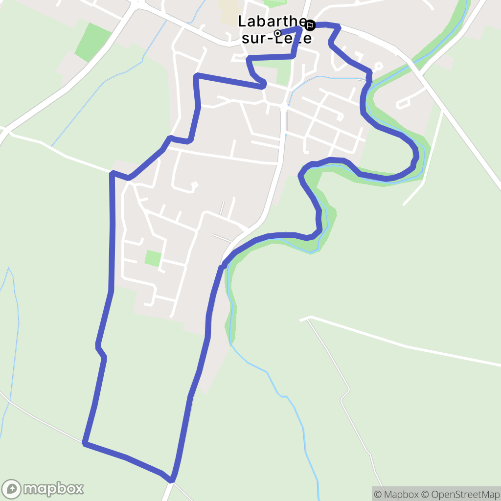 Labarthe-sur-Lèze : carte du parcours de randonnée - France