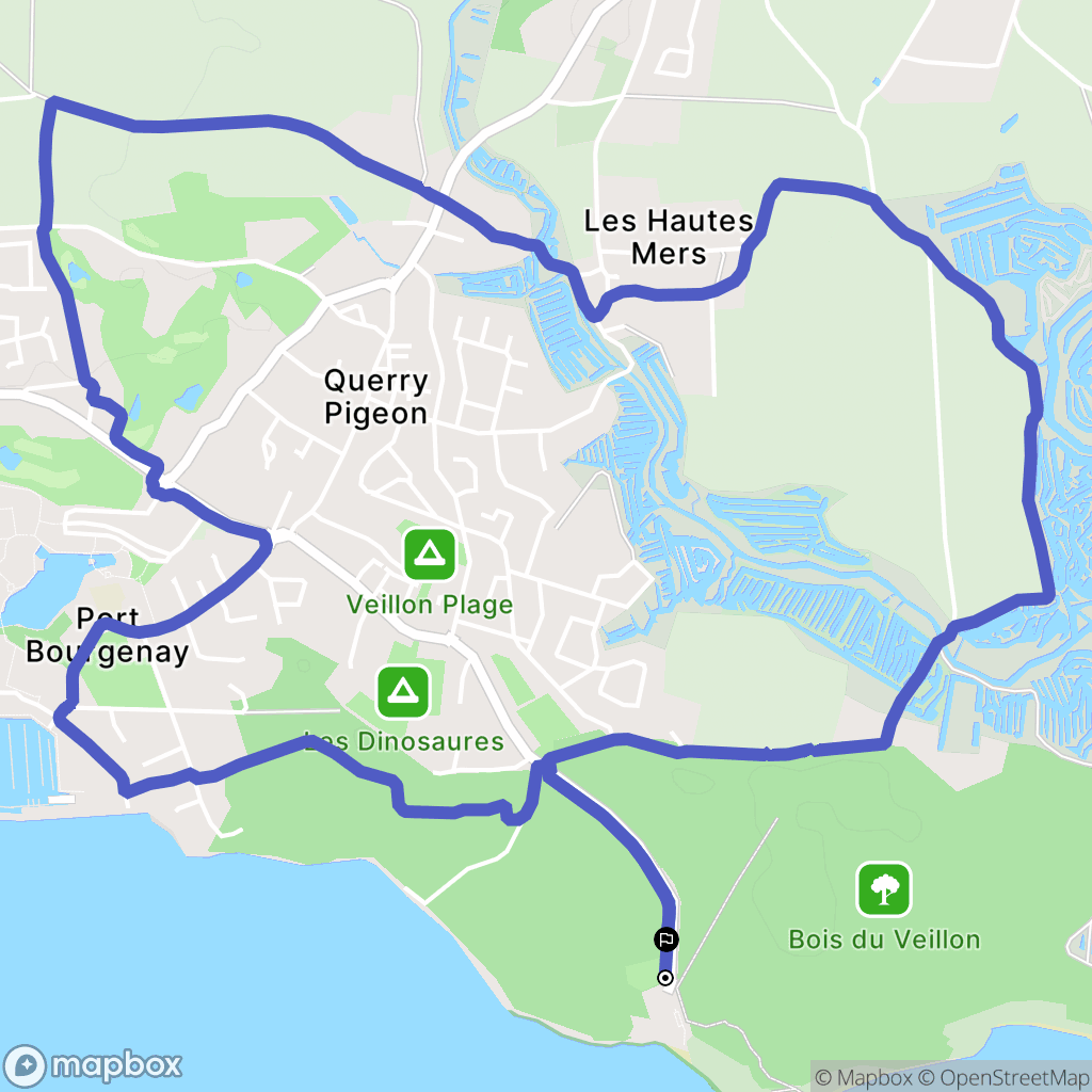 Talmont-Saint-Hilaire : carte du parcours de randonnée - France