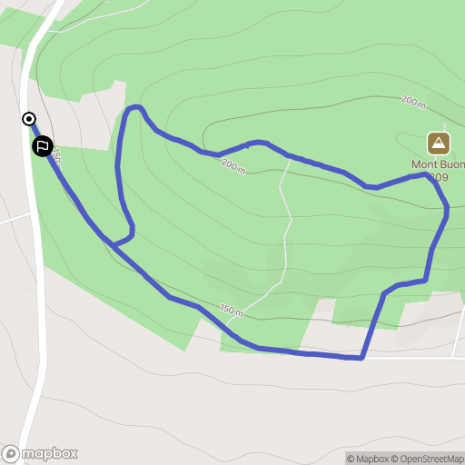 Le Mesnil-Gilbert : carte du parcours de randonnée - France