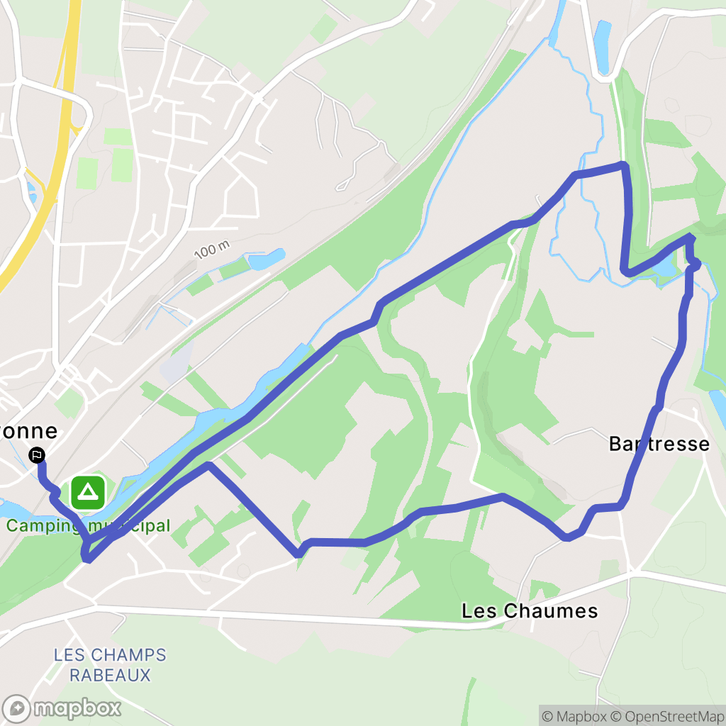 Vivonne : carte du parcours de randonnée - France