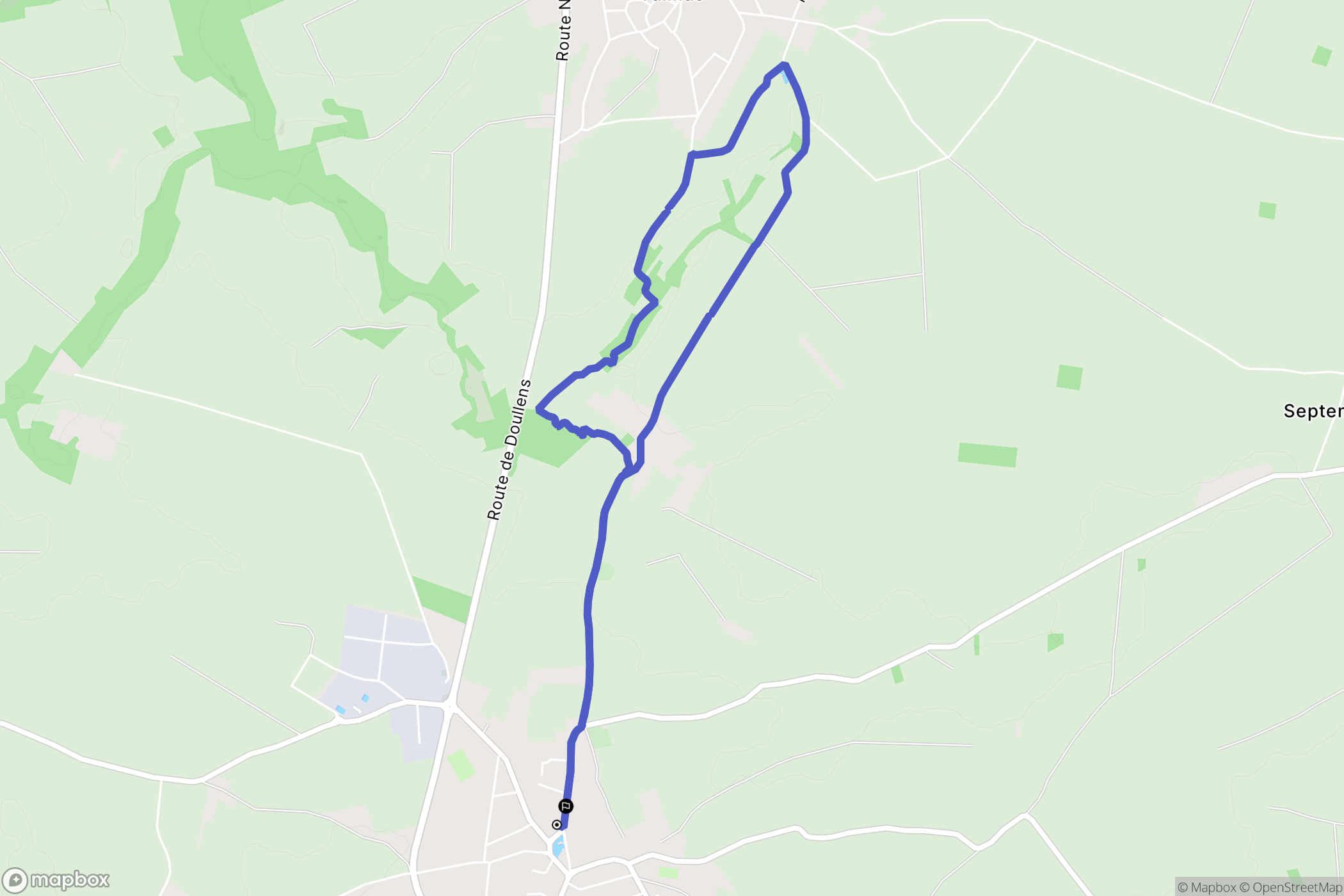 Villers-Bocage : carte du parcours de randonnée - France