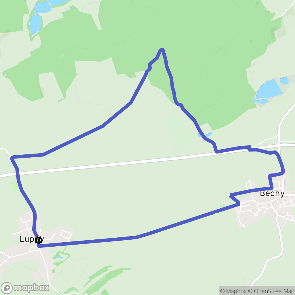 Luppy : carte du parcours de randonnée - France