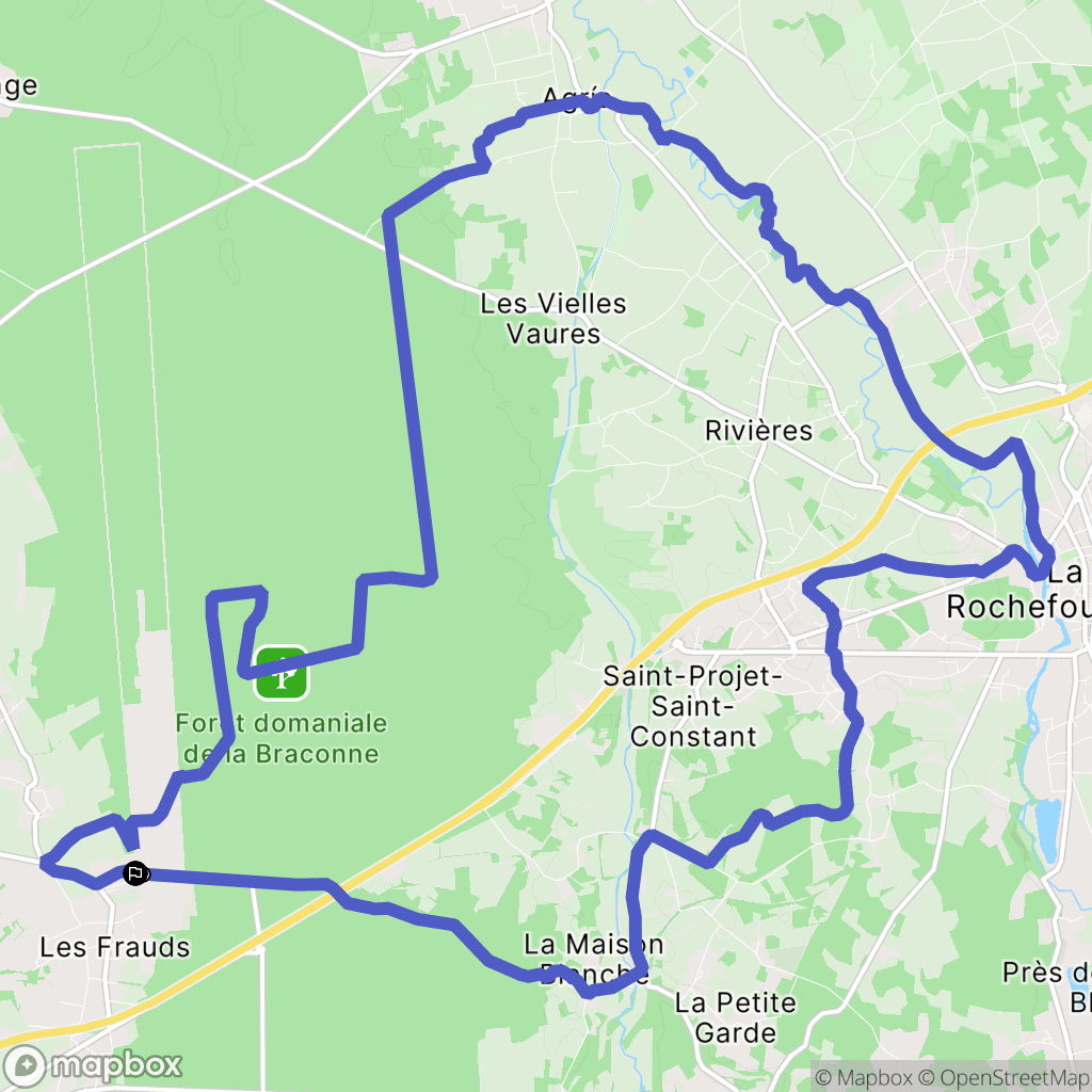 Brie : carte du parcours de randonnée - France