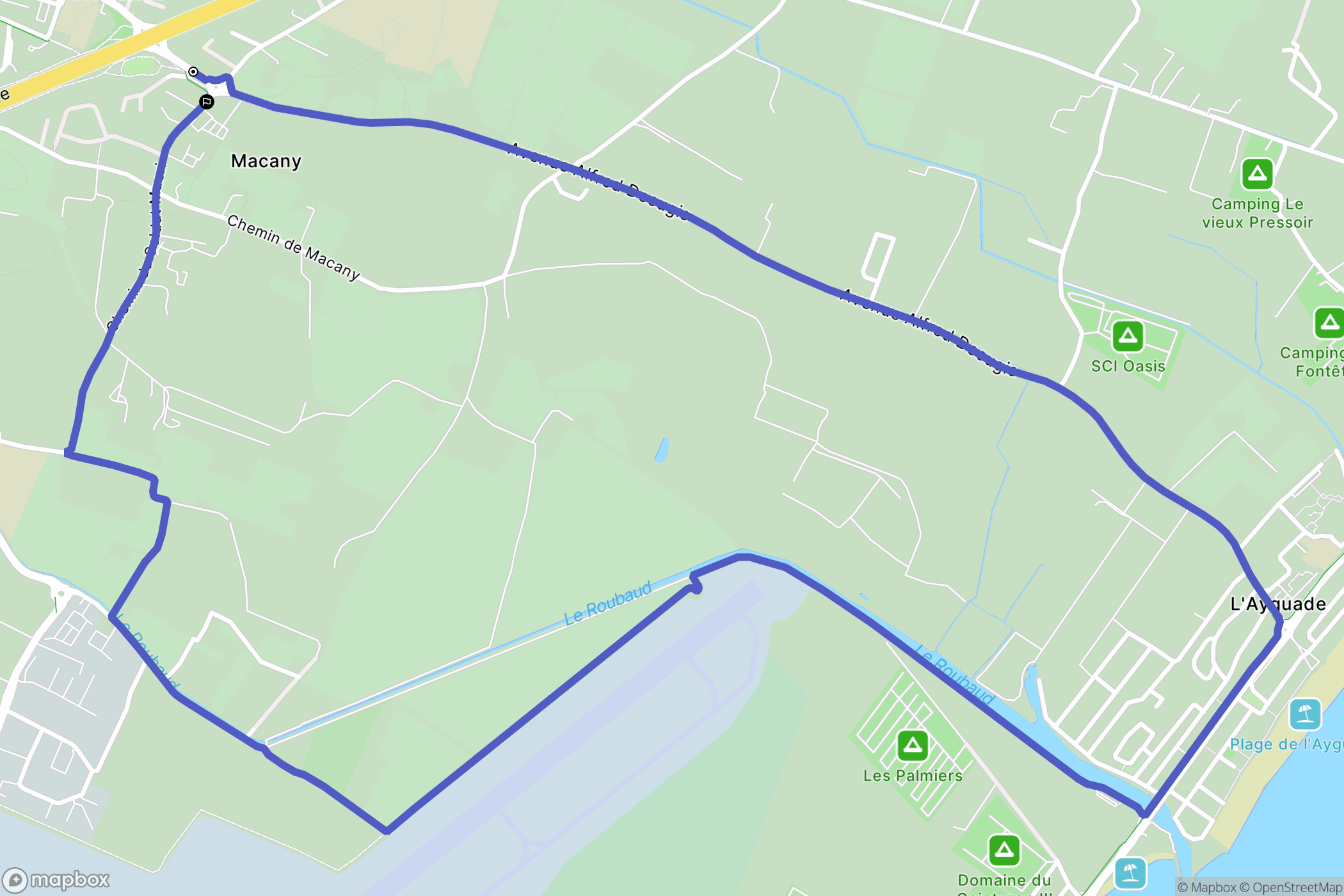 Hyères : carte du parcours de randonnée - France