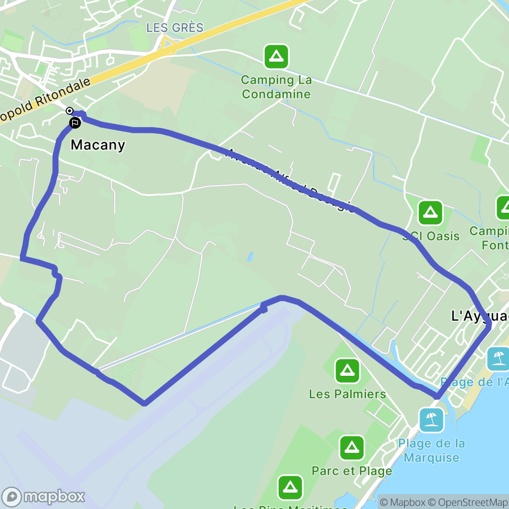 Hyères : carte du parcours de randonnée - France