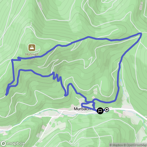 Murbach : carte du parcours de randonnée - France