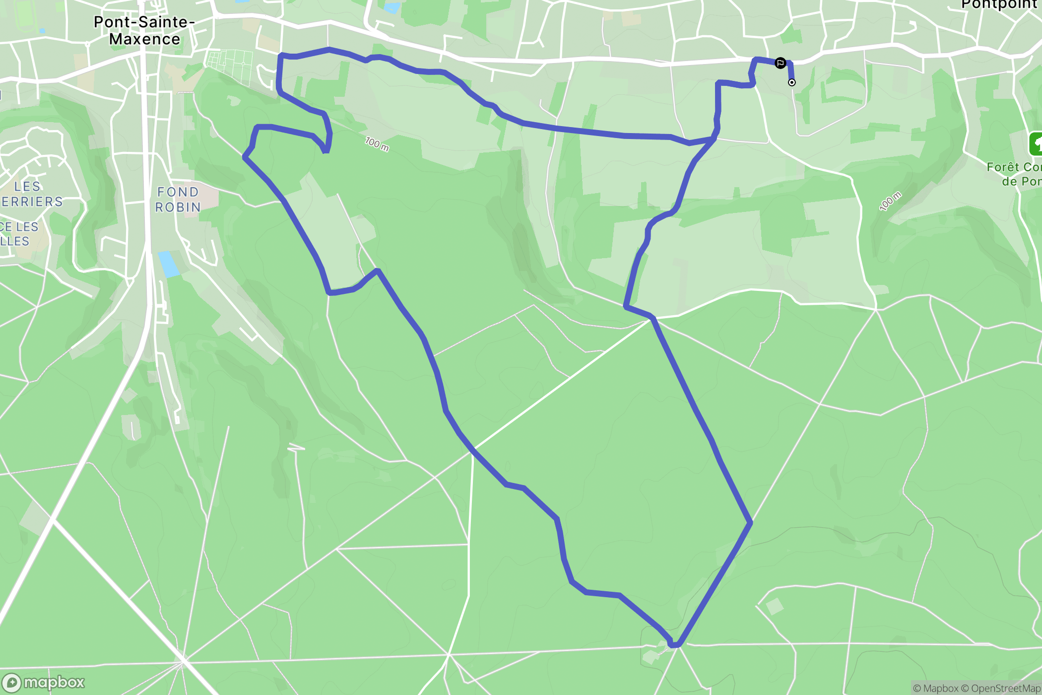 Pontpoint : carte du parcours de randonnée - France