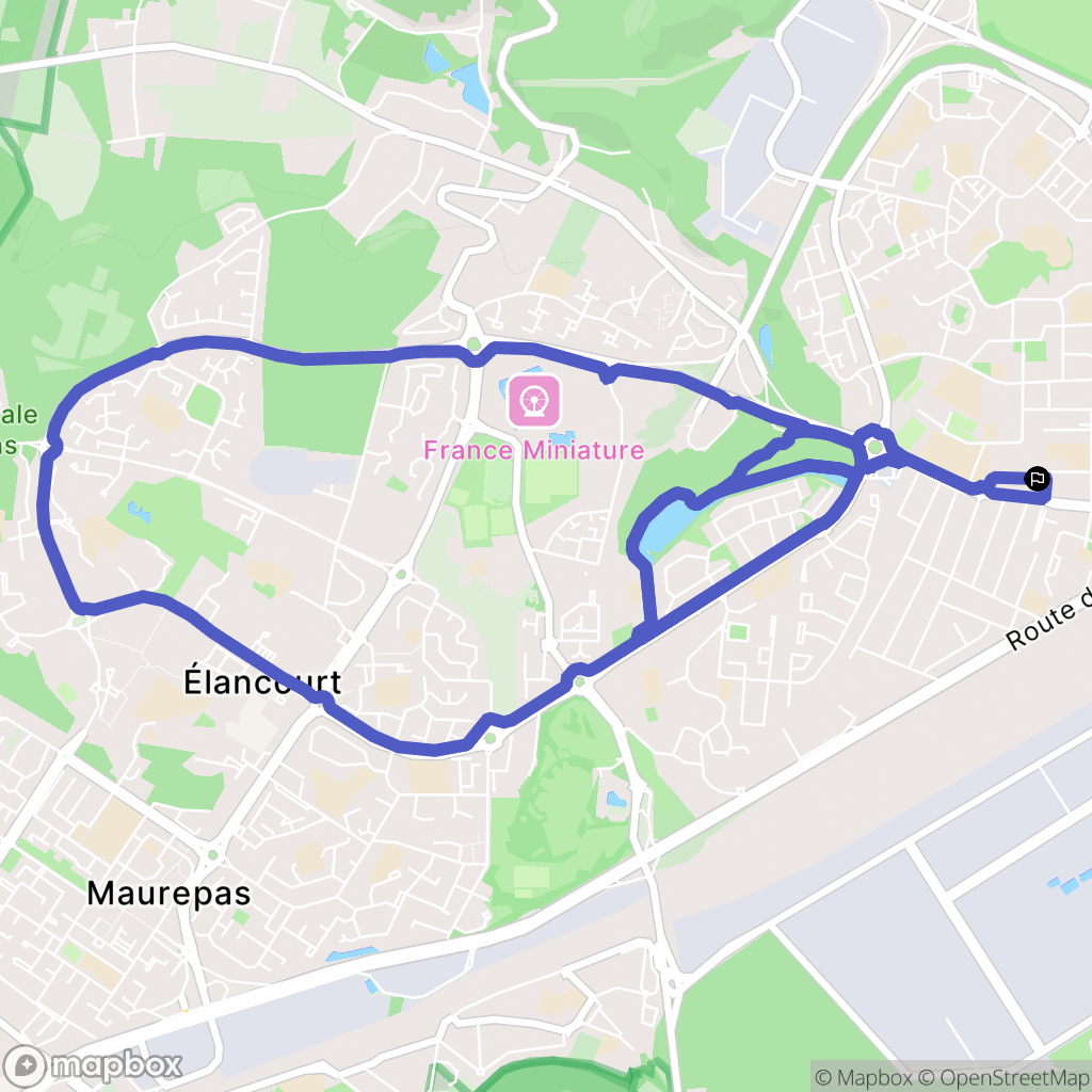Trappes : carte du parcours de randonnée - France