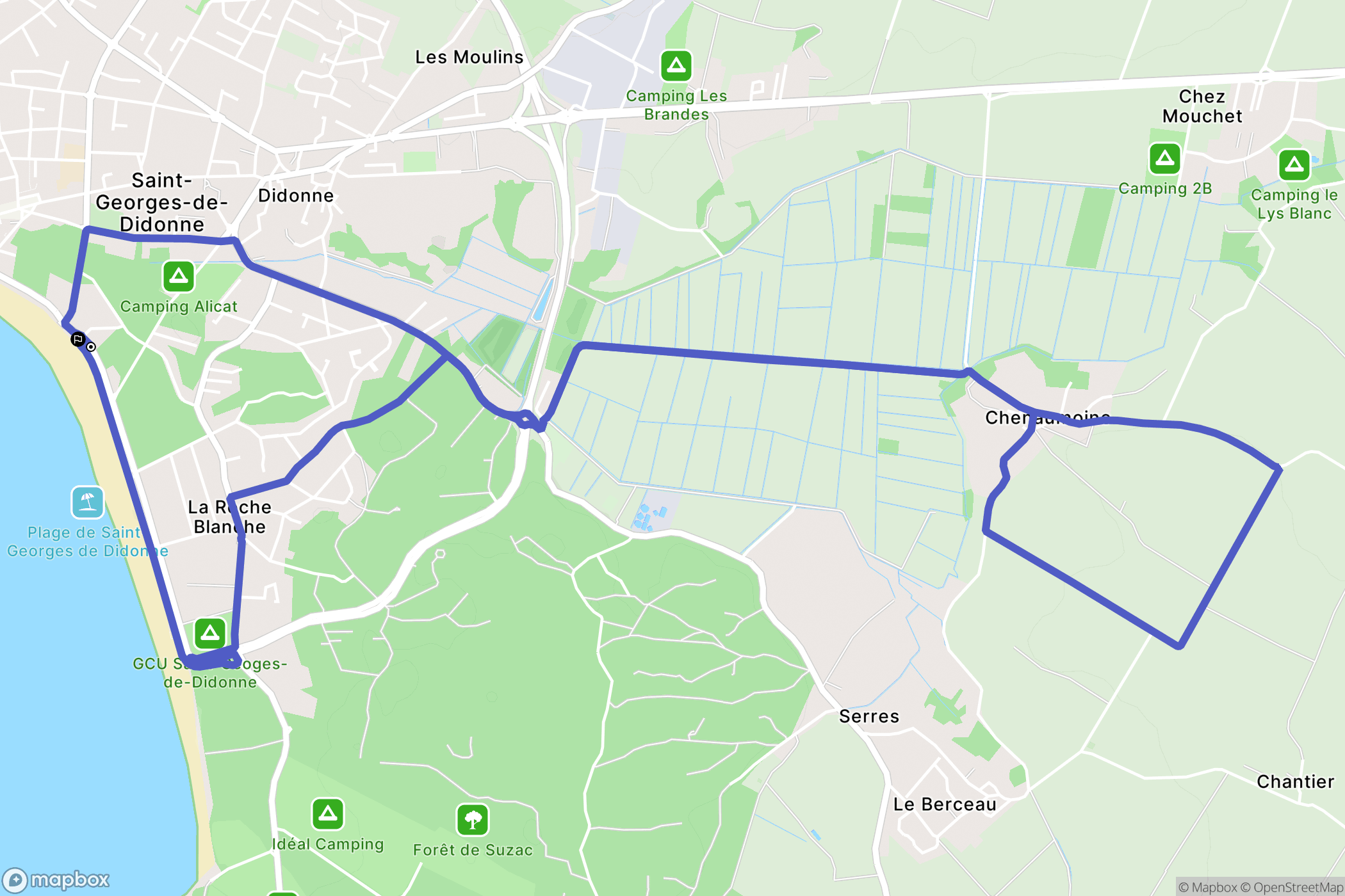 Saint-Georges-de-Didonne : carte du parcours de randonnée - France