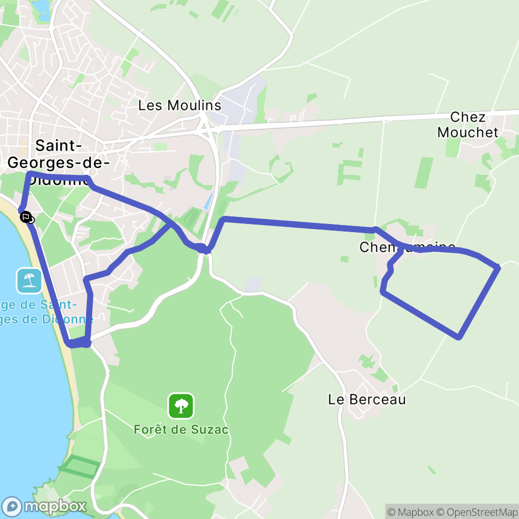 Saint-Georges-de-Didonne : carte du parcours de randonnée - France