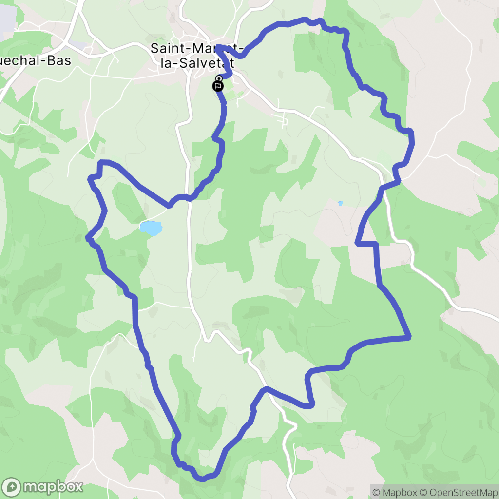 Saint-Mamet-la-Salvetat : carte du parcours de randonnée - France