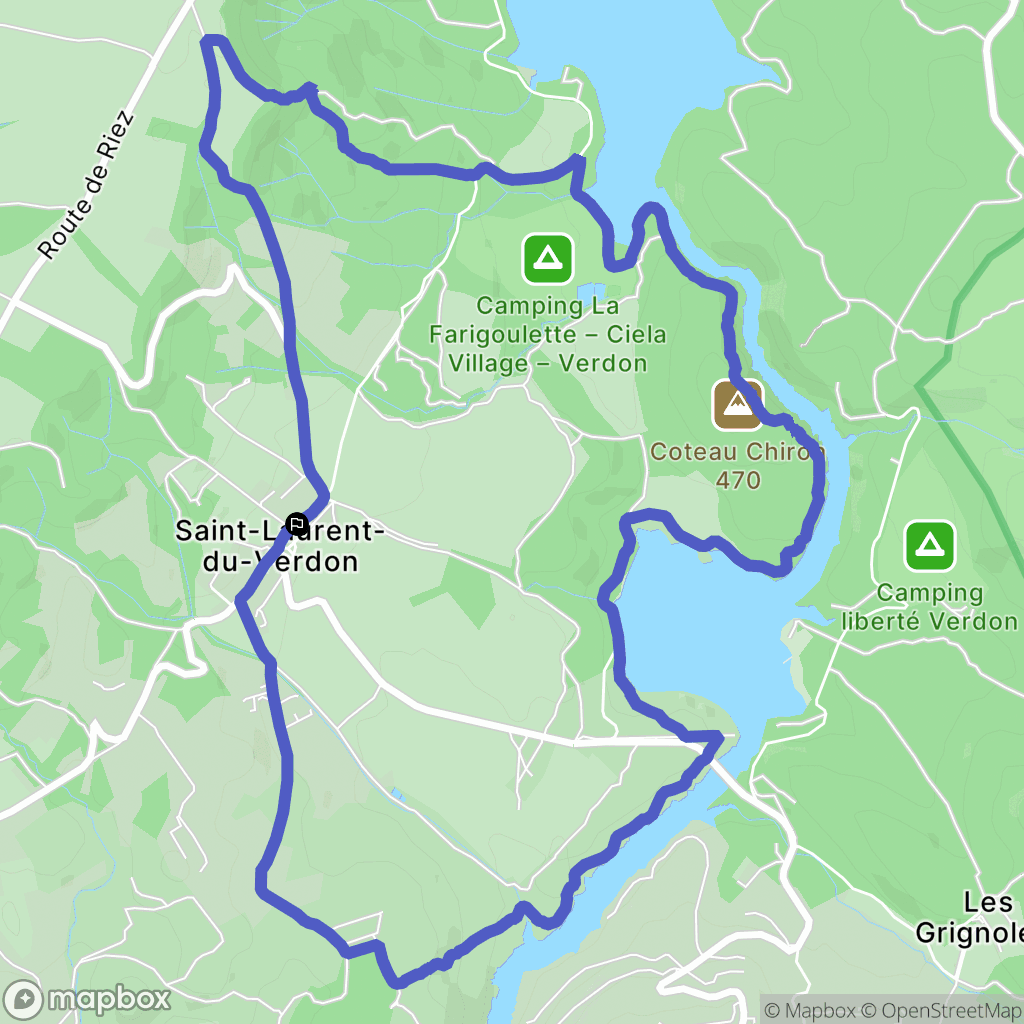 Saint-Laurent-du-Verdon : carte du parcours de randonnée - France