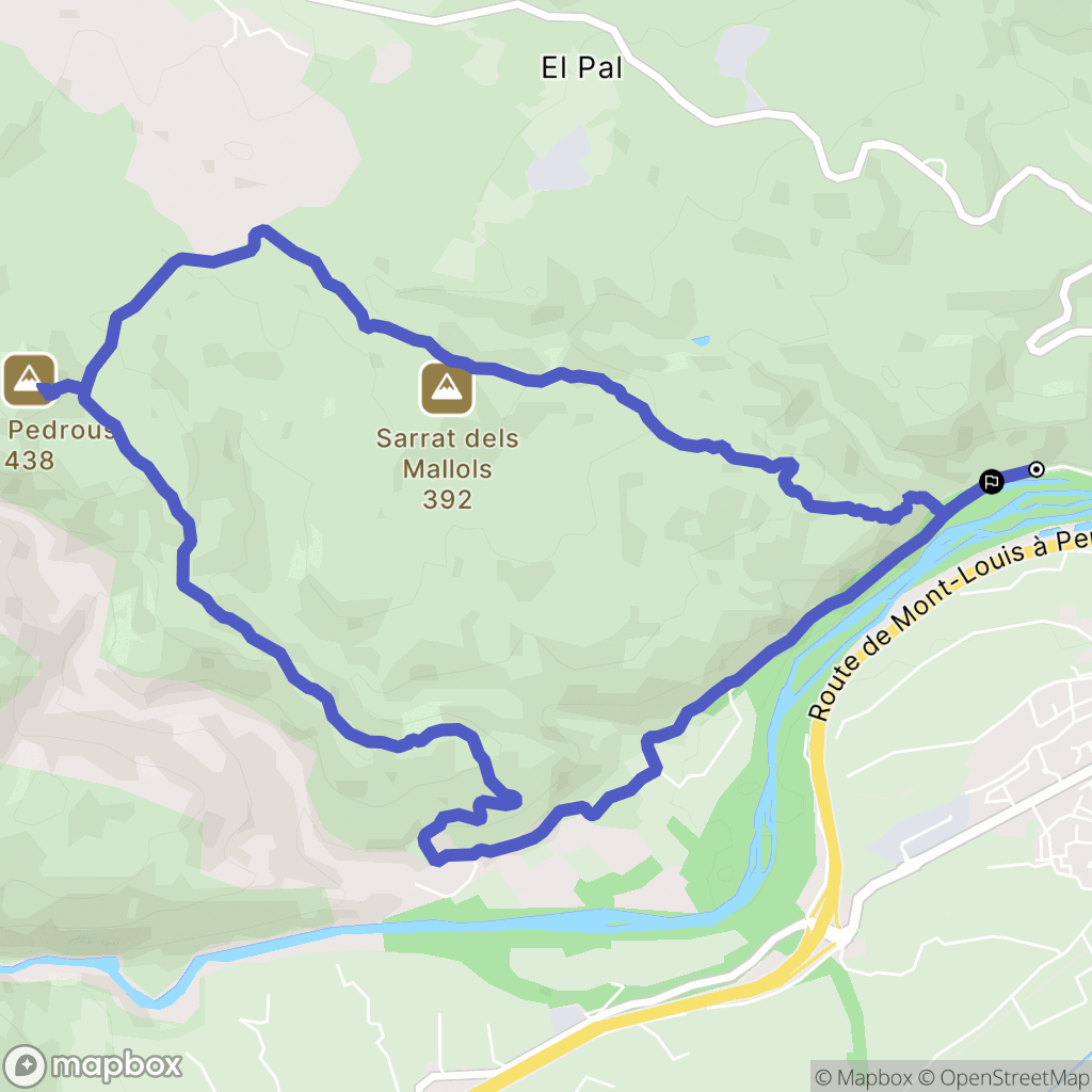 Ille-sur-Têt : carte du parcours de randonnée - France