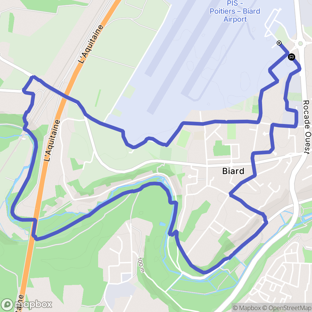 Biard : carte du parcours de randonnée - France