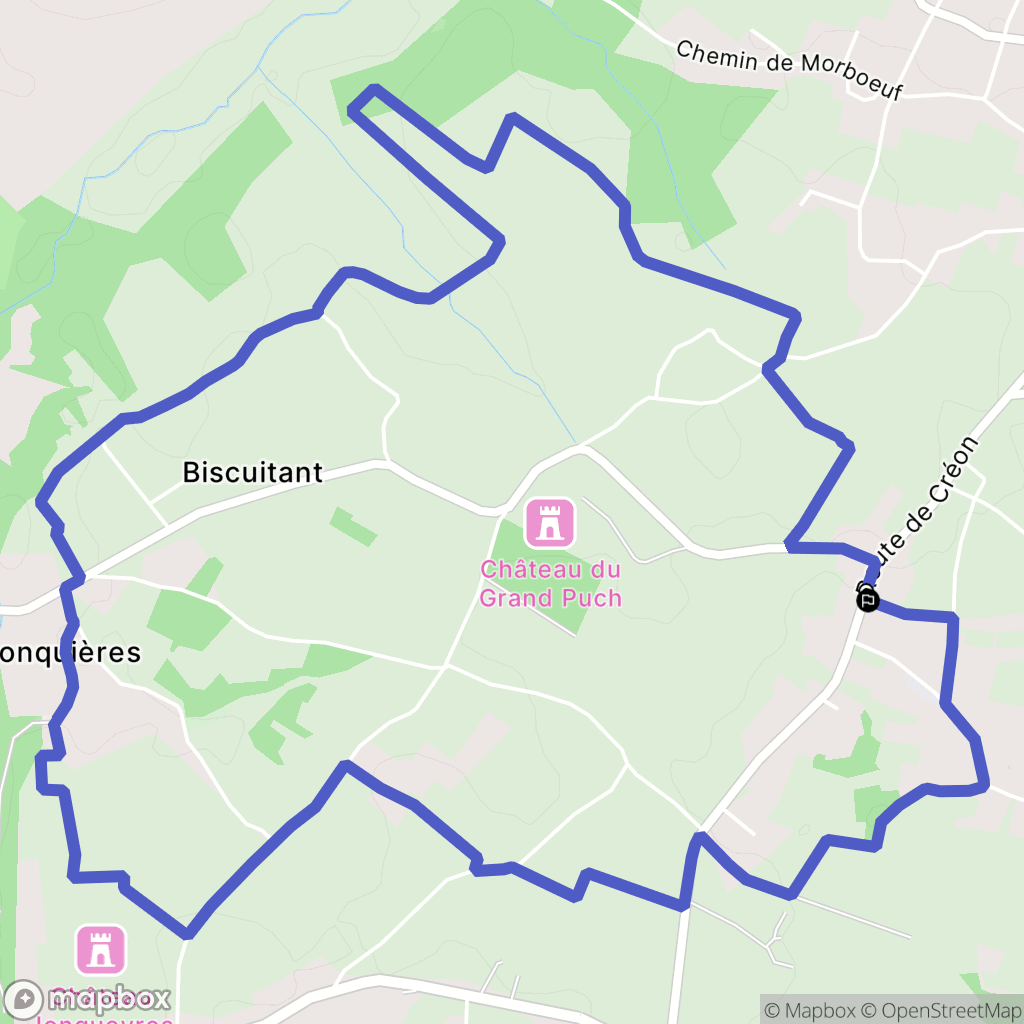 Saint-Germain-du-Puch : carte du parcours de randonnée - France