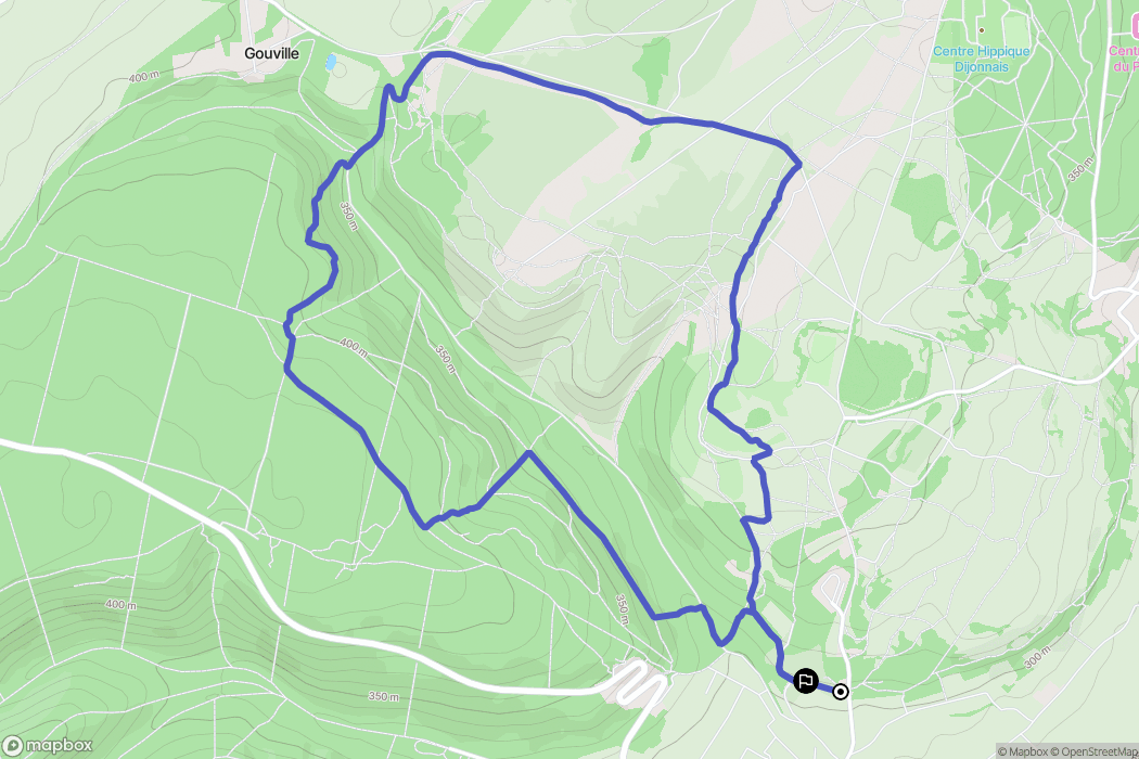 Marsannay-la-Côte : carte du parcours de randonnée - France