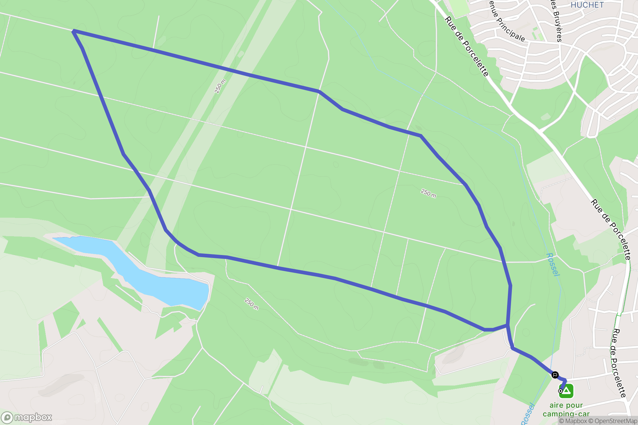 Saint-Avold : carte du parcours de randonnée - France
