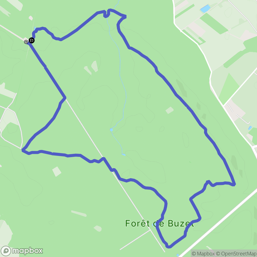 Buzet-sur-Tarn : carte du parcours de randonnée - France