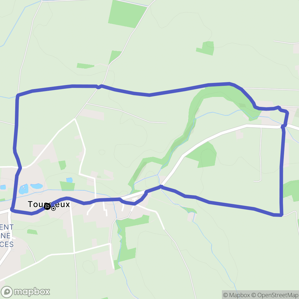 Toussieux : carte du parcours de randonnée - France