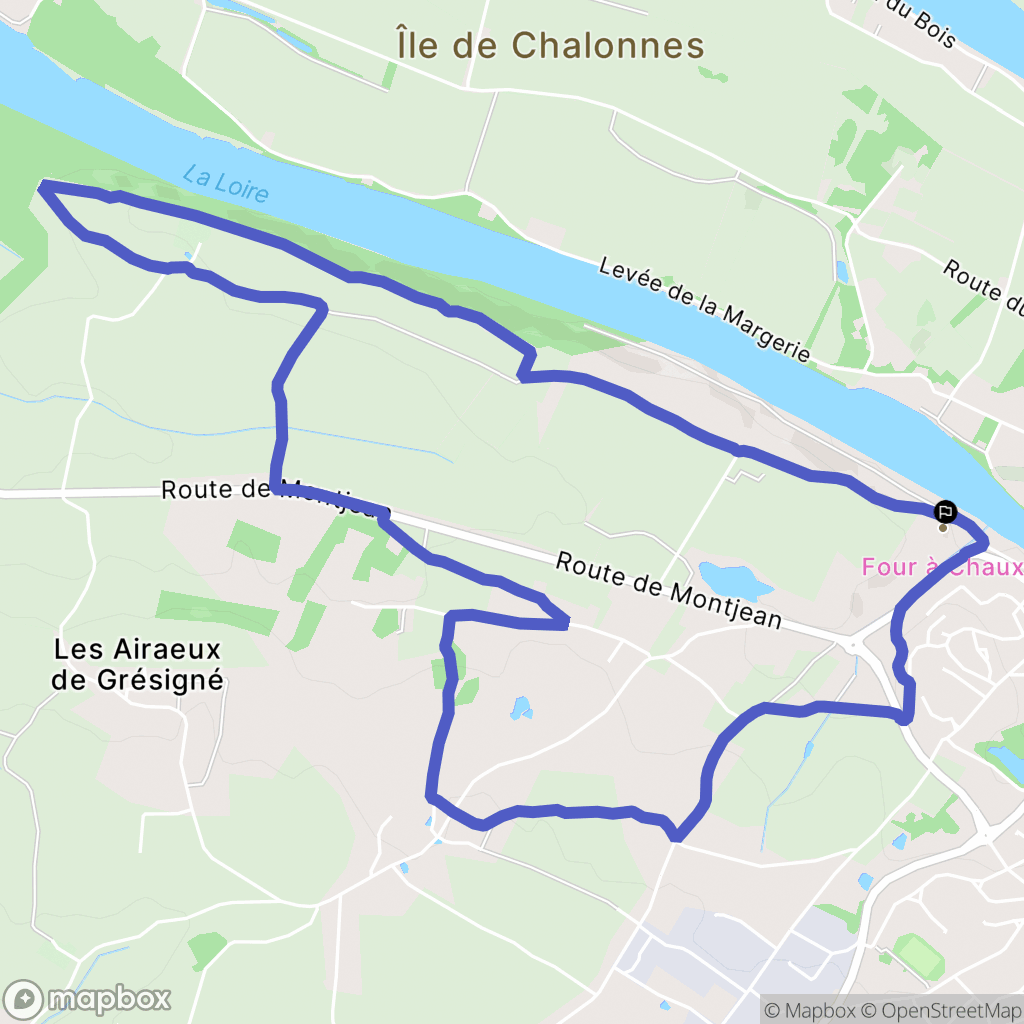 Chalonnes-sur-Loire : carte du parcours de randonnée - France
