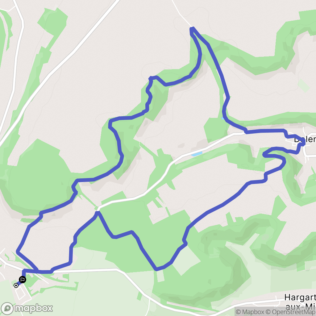 Téterchen : carte du parcours de randonnée - France