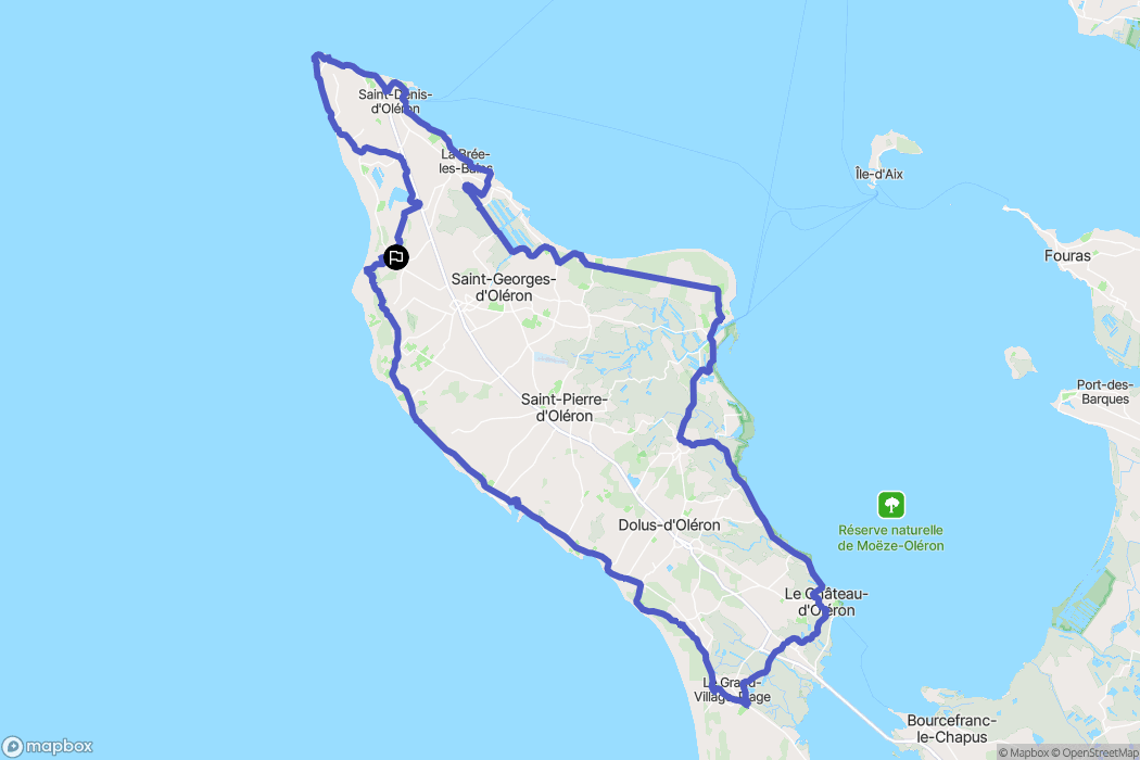 Saint-Georges-d'Oléron : carte du parcours de randonnée - France