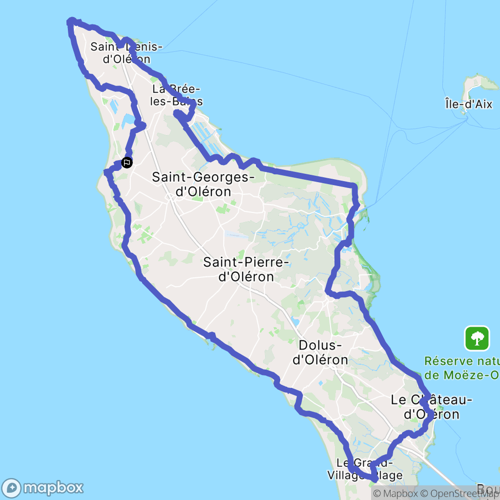 Saint-Georges-d'Oléron : carte du parcours de randonnée - France