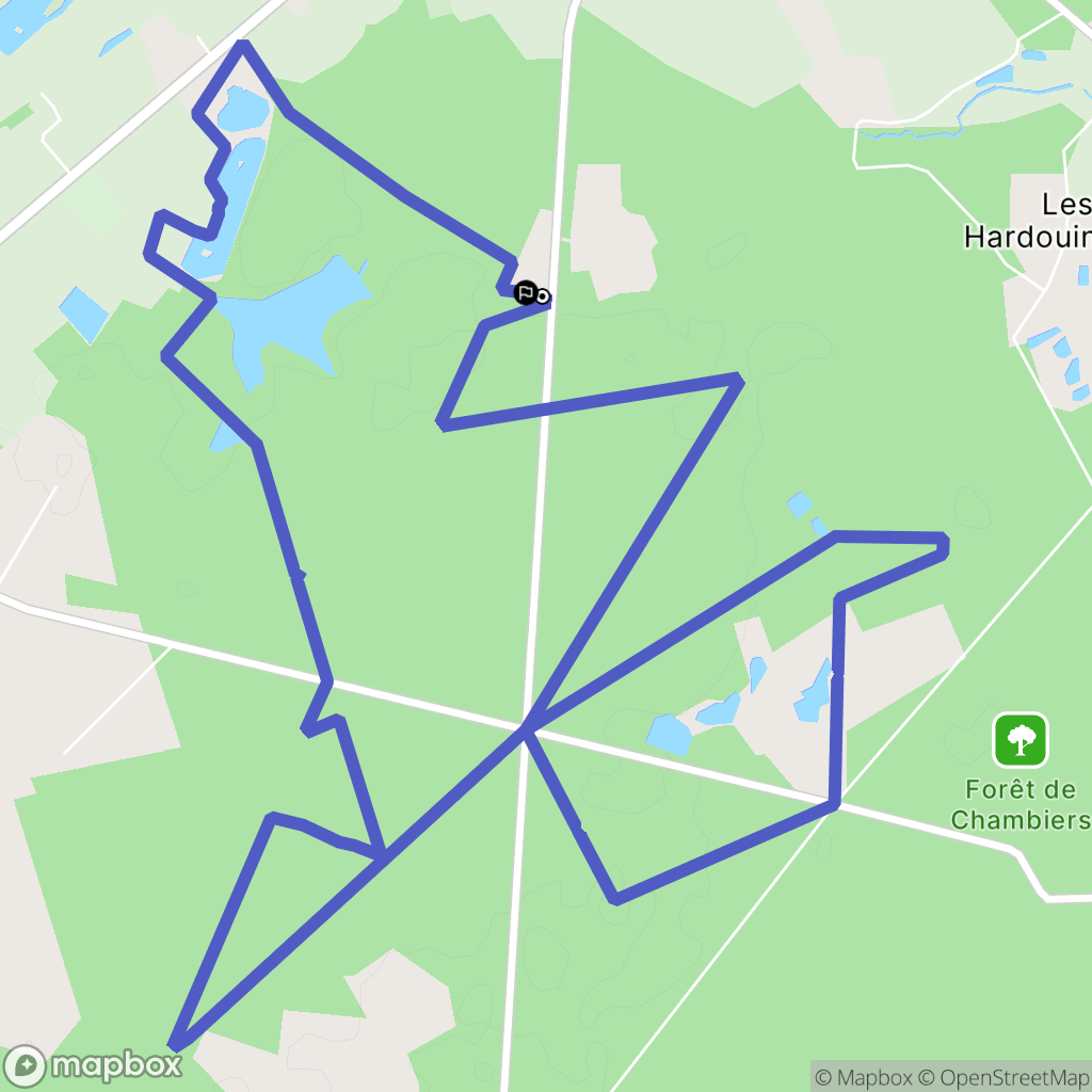 Durtal : carte du parcours de randonnée - France