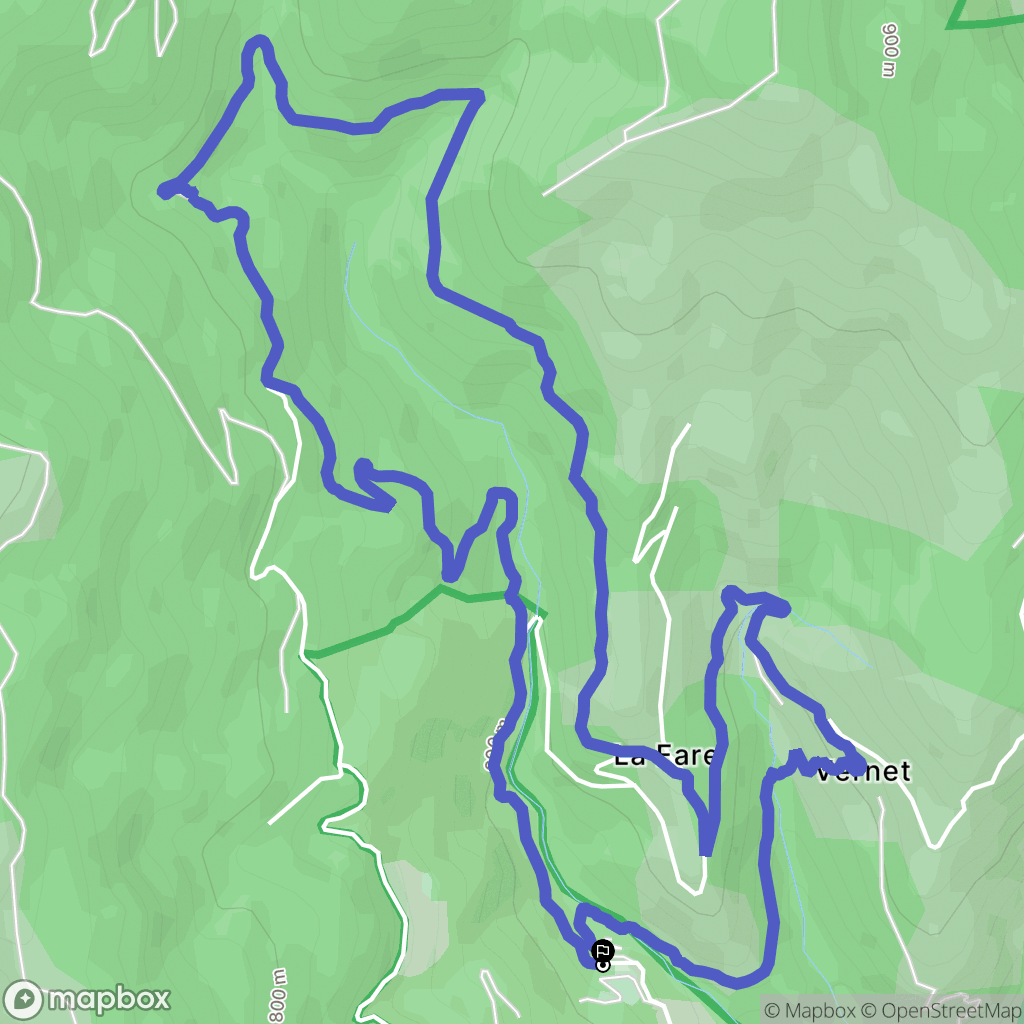 Saint-Germain-de-Calberte : carte du parcours de randonnée - France