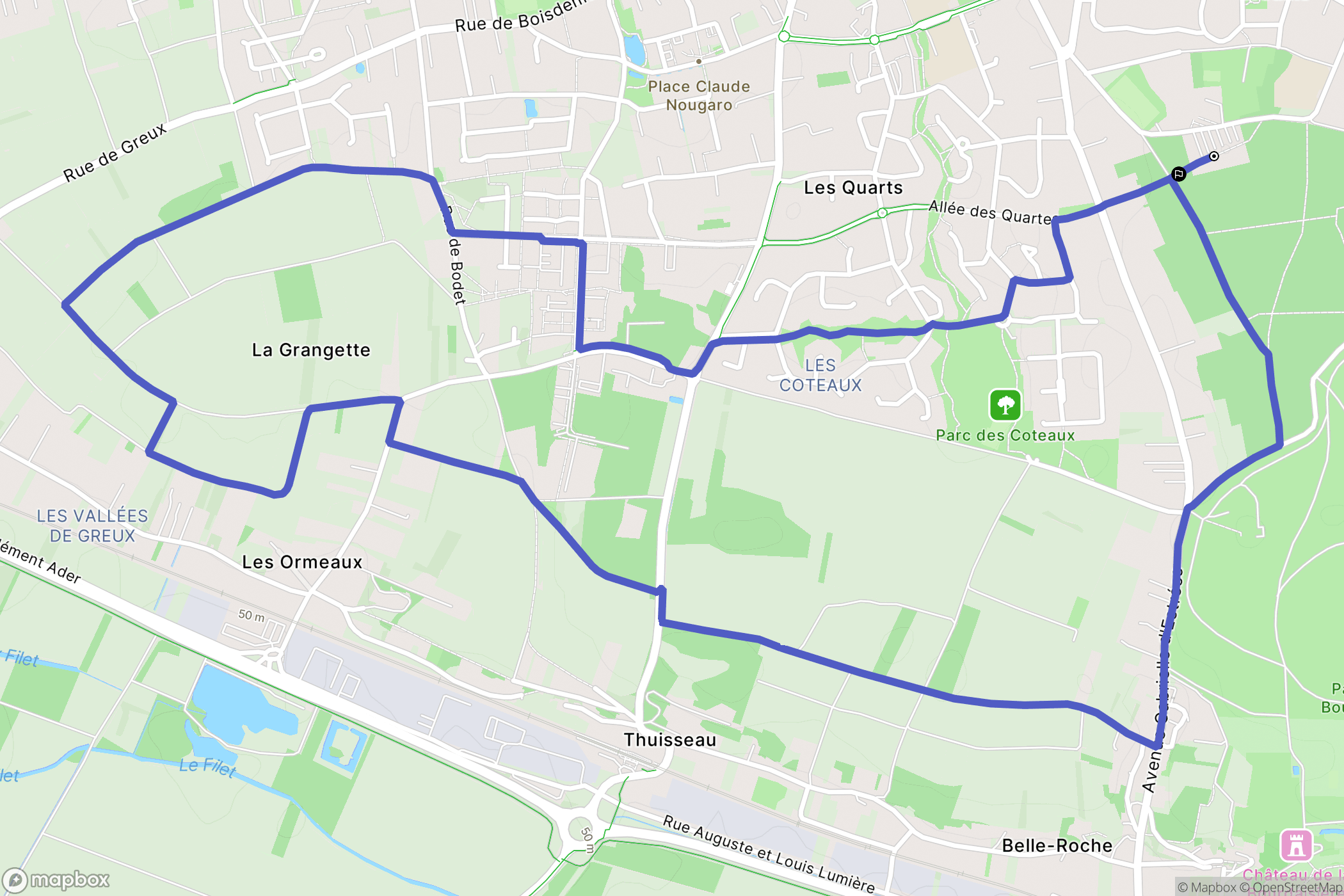 Montlouis-sur-Loire : carte du parcours de randonnée - France