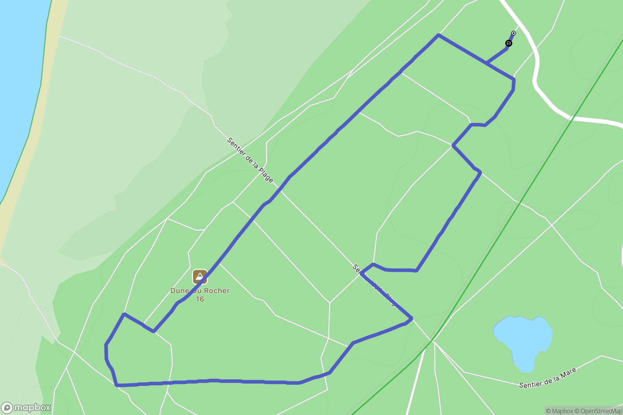 Le Verdon-sur-Mer : carte du parcours de randonnée - France