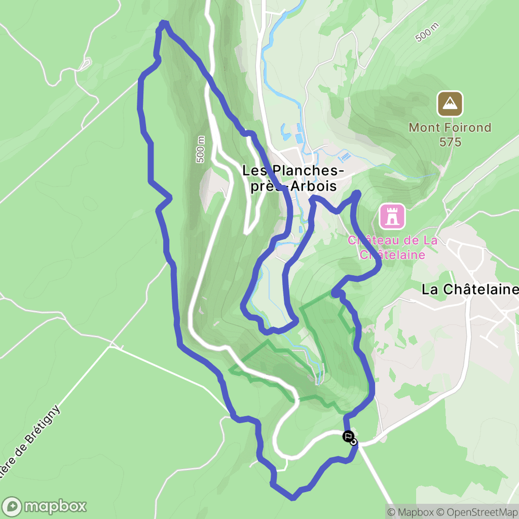 La Châtelaine : carte du parcours de randonnée - France