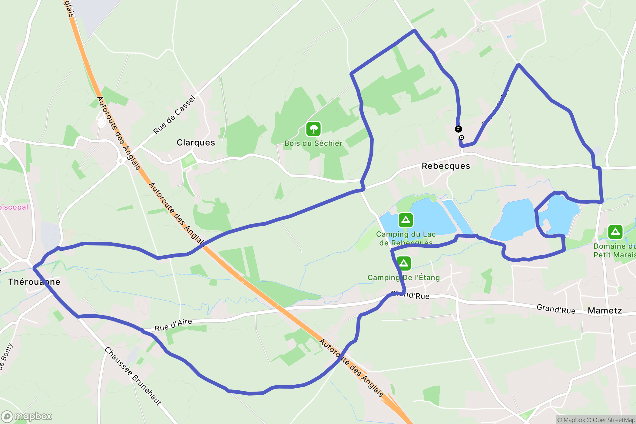 Saint-Augustin : carte du parcours de randonnée - France
