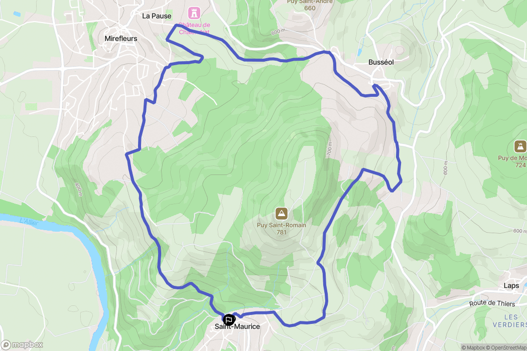Saint-Maurice : carte du parcours de randonnée - France