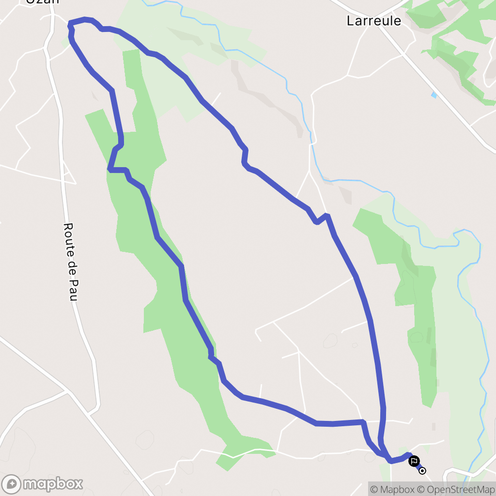 Mazerolles : carte du parcours de randonnée - France