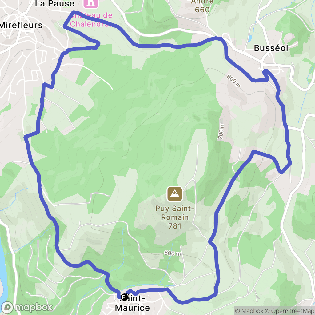 Saint-Maurice : carte du parcours de randonnée - France